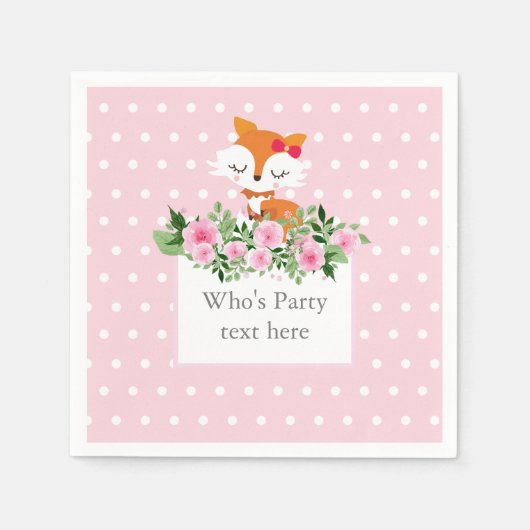 Serviette En Papier renard, bois, mignonette (Devant)