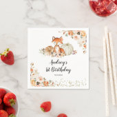 Serviette En Papier Renard d'automne Elle est sauvage Un Anniversaire  (En situation)