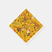 Serviette En Papier Renard d'automne sur orange (Coin)