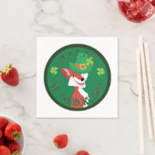 Serviette En Papier Renard de la Saint Patrick (En situation)