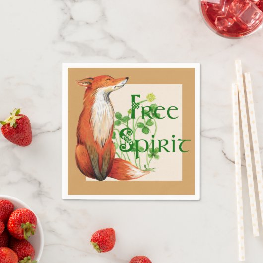 Serviette En Papier renard d'esprit libre (En situation)