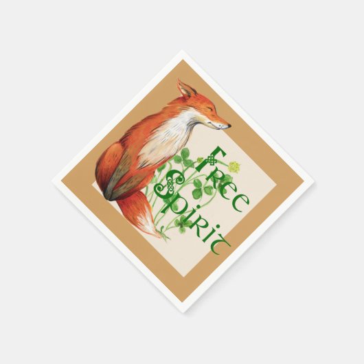 Serviette En Papier renard d'esprit libre (Coin)