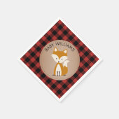 Serviette En Papier Renard Lumberjack Plaid Baby shower serviettes (Coin)
