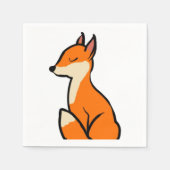 Serviette En Papier Renard personnalisable (Devant)
