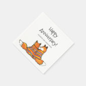 Serviette En Papier Renard romantique renards renards renards personna (Coin)