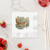 Serviette En Papier Renard rouge dans la campagne rustique Illustratio (En situation)