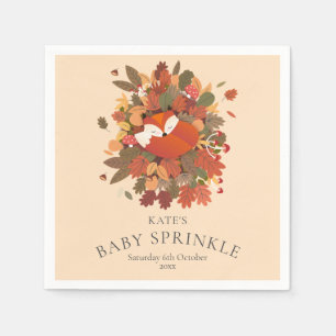 Serviette En Papier Renard roux de la forêt bébé shower / Sprinkle