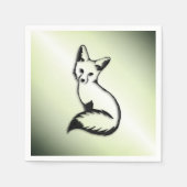 Serviette En Papier Renard vert (Devant)