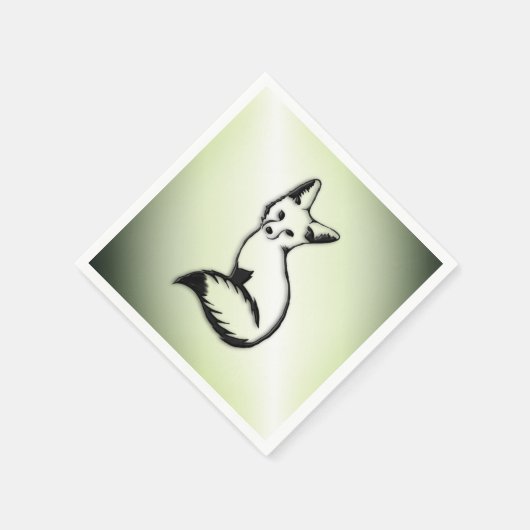 Serviette En Papier Renard vert (Coin)