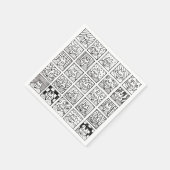 Serviette En Papier Renards de dessin animé visages carrés dessin (Coin)