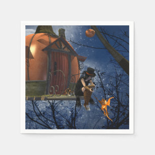 Serviette En Papier Rencontre de création d'Halloween mignonne