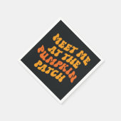 Serviette En Papier Rencontrez-Moi Au Patch Citrouille (Coin)