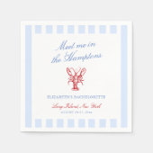 Serviette En Papier Rencontrez-moi dans la Bachelorette Hamptons (Devant)