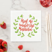 Serviette En Papier Rencontrez-moi sous le faux-pied - Serre de Noël (En situation)