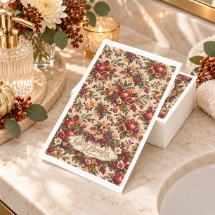 Serviette En Papier Rendez Grâce Grenade & Figue de Thanksgiving