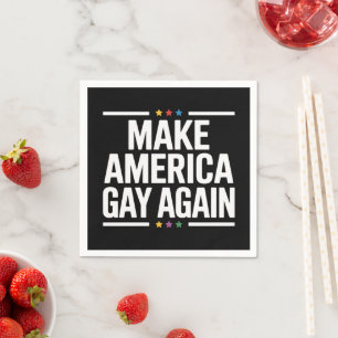 Serviette En Papier Rendez l'Amérique gay à nouveau drôle Mois de la f