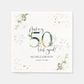 Serviette En Papier Rendre 50 apparence bon vert or botanique Annivers (Devant)