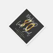 Serviette En Papier Rendre 80 belle or anniversaire serviettes (Coin)