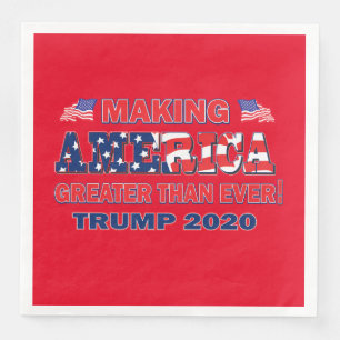 Serviette En Papier Rendre l'Amérique plus grande que jamais Trump 202