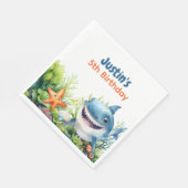 Serviette En Papier Rendre les vagues heureux requin sous la mer Anniv (Coin)