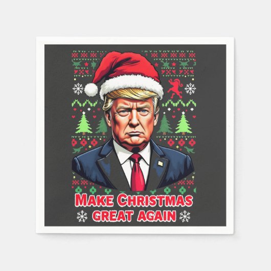 Serviette En Papier Rendre Noël super à nouveau laid Noël Sweat trump (Devant)