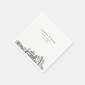 Serviette En Papier Reno Arch Skyline Mariage Papier Cocktail Napktail (Coin)