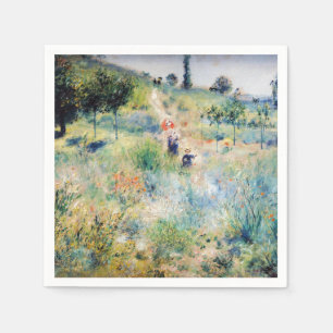 Serviette En Papier Renoir - Chemin montant dans les hautes herbes
