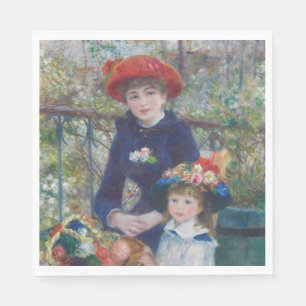 Serviette En Papier Renoir Deux Soeurs Terrasse Français Impressionnis