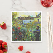 Serviette En Papier Renoir - Monet Peinture dans son jardin, (En situation)