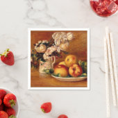 Serviette En Papier Renoir - Pommes et Fleurs (En situation)