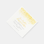 Serviette En Papier Renouvellement du voeu mariage jaune 1 an après he (Coin)