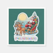 Serviette En Papier Rentierschlitten mit Rudi -  (Devant)