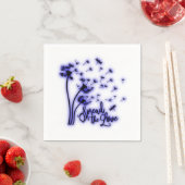 Serviette En Papier Répandre Les Dandelions Amoureux et les libellules (En situation)