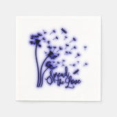 Serviette En Papier Répandre Les Dandelions Amoureux et les libellules (Devant)