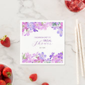 Serviette En Papier Repas de mariage aux géraniums violets (En situation)