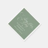 Serviette En Papier Répétition du diner de mariage (Coin)