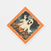 Serviette En Papier Réplique "Friendly Ghost" vers 1950 (Coin)