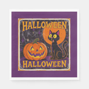 Serviette En Papier Réplique "Scaredy Cat" vers 1950