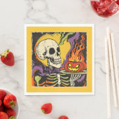 Serviette En Papier Réplique "Servir les arêtes" vers 1950 (En situation)