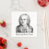 Serviette En Papier Repose Bach Face Compositeur de musique classique (En situation)