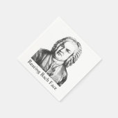 Serviette En Papier Repose Bach Face Compositeur de musique classique (Coin)