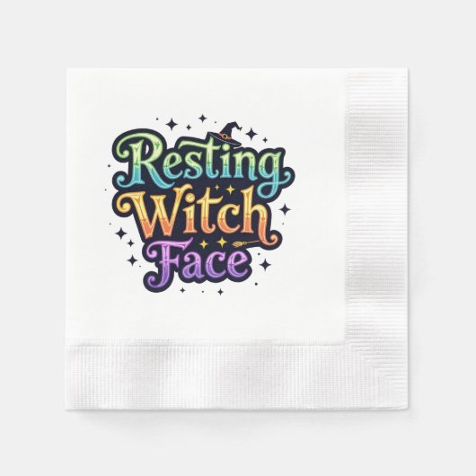 Serviette En Papier Repose du visage de la sorcière (Devant)