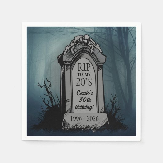Serviette En Papier Repose en paix à ma fête d'anniversaire des années (Devant)