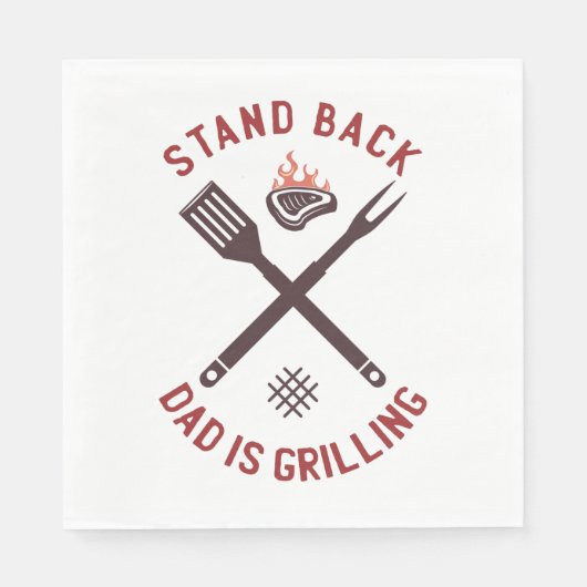 Serviette En Papier Reposez-Vous Papa Grille (Devant)