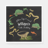 Serviette En Papier Reptile, Lizards Amphibiens Parti Anniversaire de  (Devant)