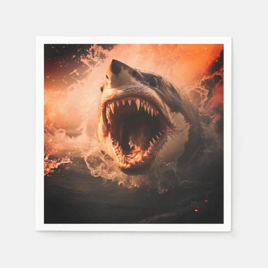 Serviette En Papier Requin (Devant)