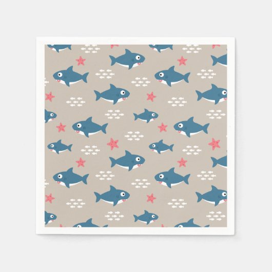 Serviette En Papier Requin (Devant)