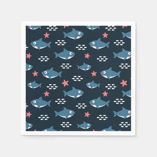 Serviette En Papier Requin (Devant)