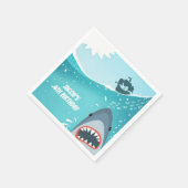 Serviette En Papier Requin Anniversaire Piscine garçon Ocean Under the (Coin)