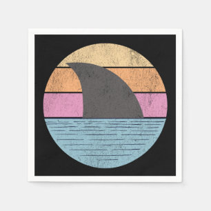 Serviette En Papier Requin au coucher du soleil